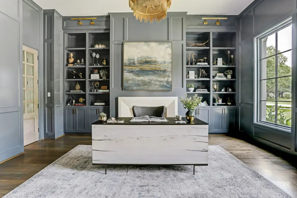 The study is transforming to the home office as a pandemic necessity, a trend expected to be long-lived as companies reduce commercial office space.  (Photo courtesy of Frankel Building Group)