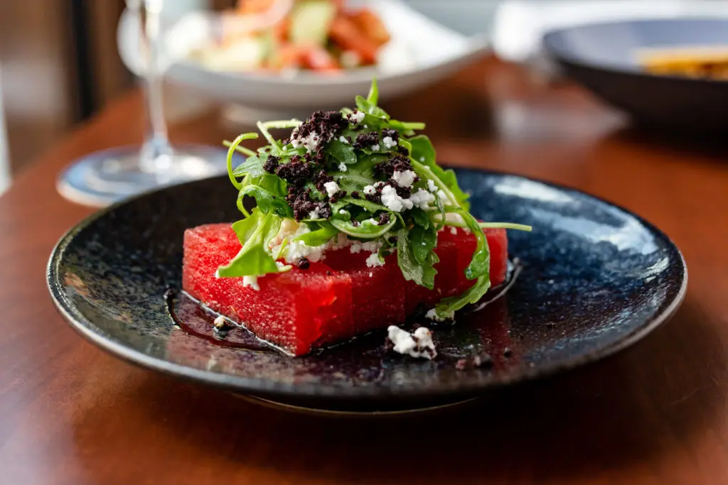 The Ouzo Bay Watermelon Salad is one of the Mother's Day menu highlights.