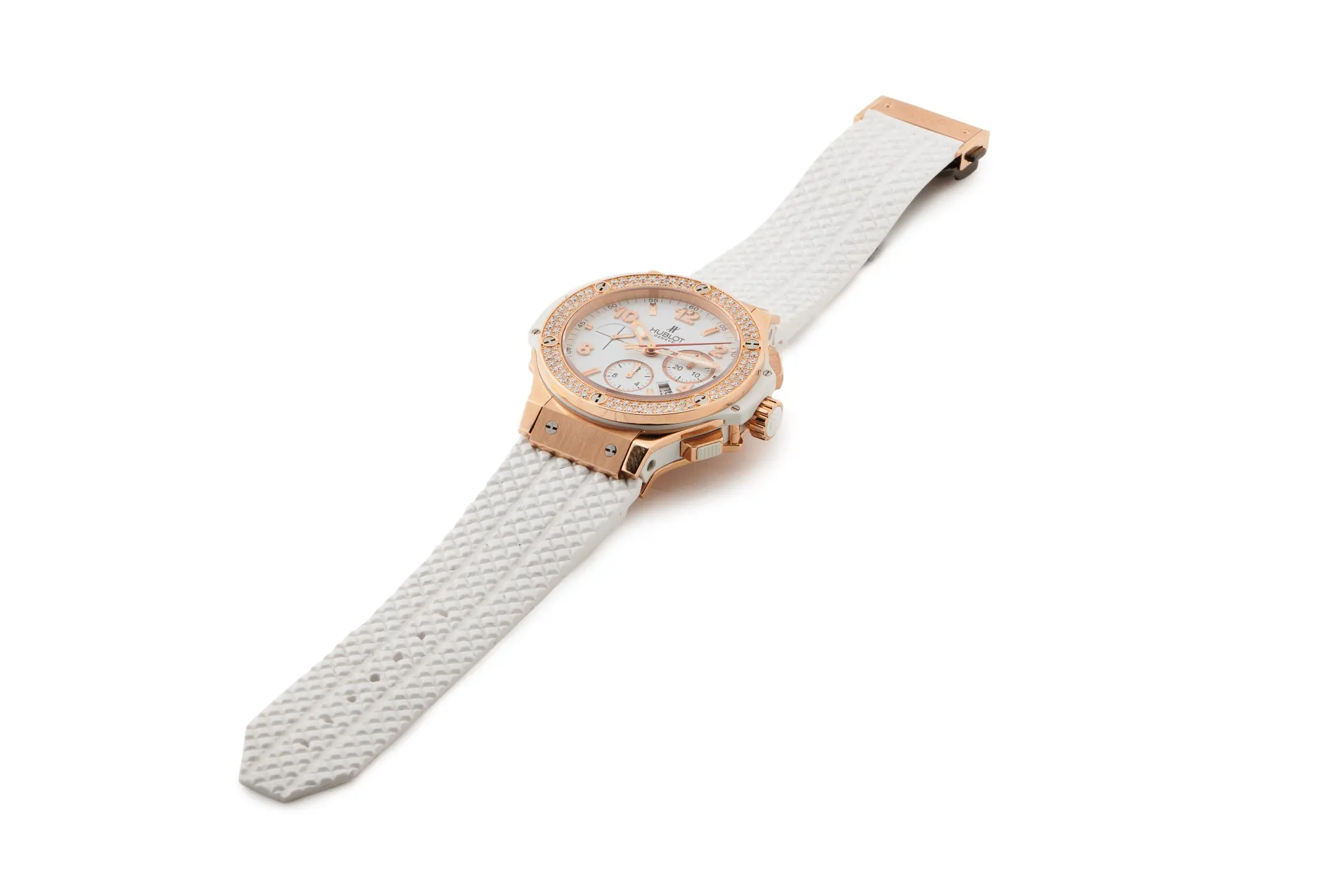 Hublot gold and diamond fashion watch.