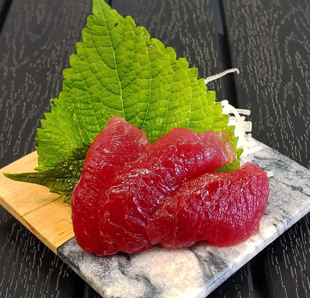 Hawaiian bigeye tuna sashimi.