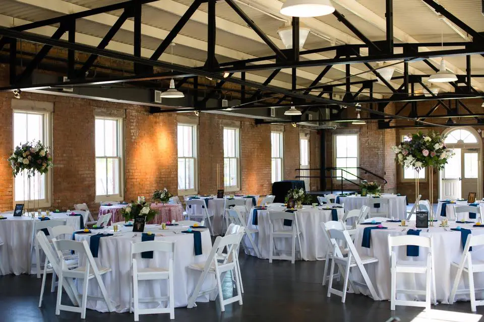 The Filter Building boasts exposed brick from the 1920s, concrete floors, and original iron trusses in its indoor space. (Courtesy)