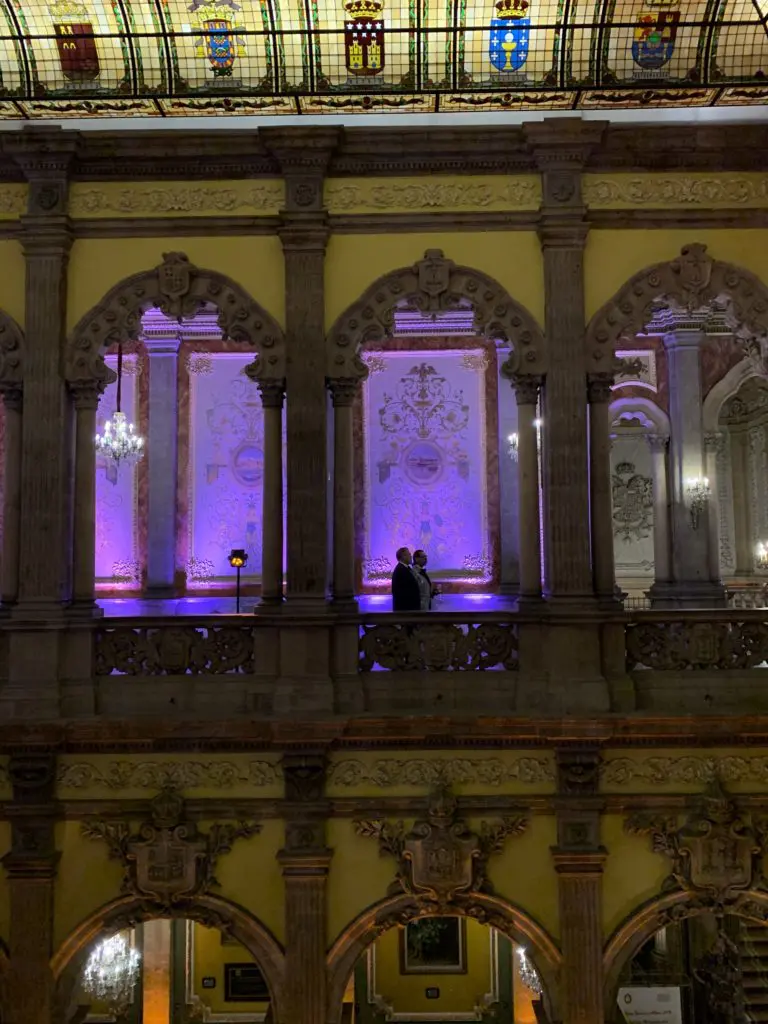 The grand interiors of Casino Español in Mexico City where Becca Cason Thrash led the fundraising effort for Notre-Dame Cathedral.