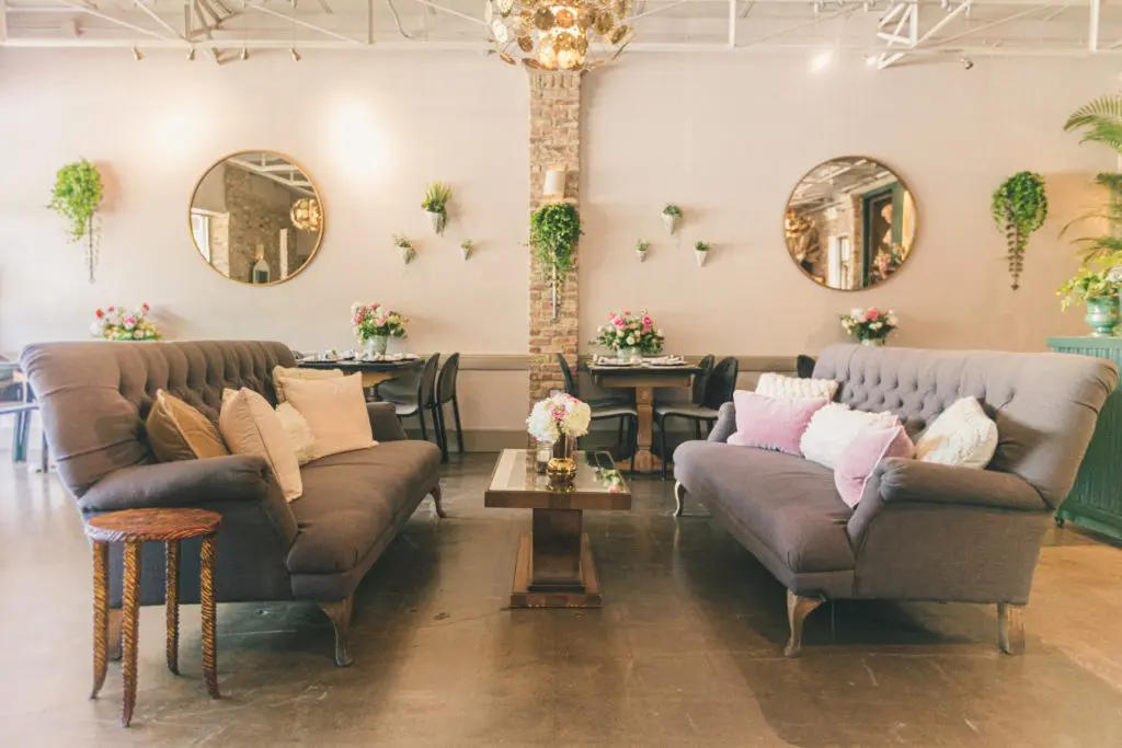 The freshened interiors are cozy and romantic at BREWED.