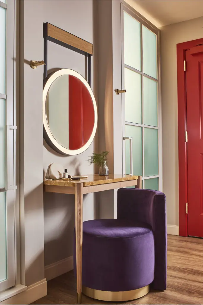 Vanity area in the Chamber King suite.  