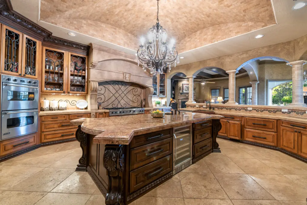 The cook's kitchen outfitted with SubZero and Viking appliances. 