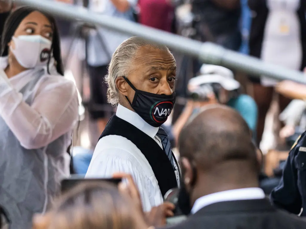 Al Sharpton delivered an emotional eulogy at George Floyd's funeral. (Photo by F. Carter Smith)