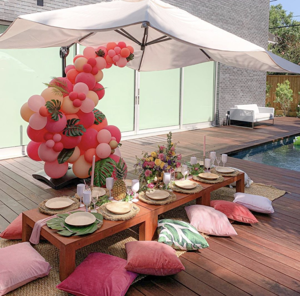 A beautiful floral arrangement is perfect for any picnic.