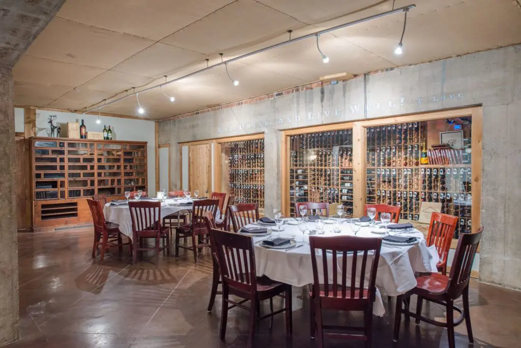 Lonesome Dove Western Bistro Turns 20 - La Cava fine dining room.