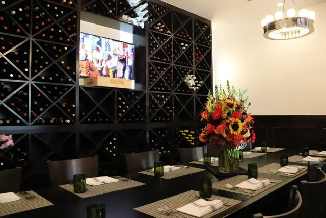 The Wine Wall at Frank's Americana Revival where the rosé comes from France, Château la Mascaronne Quat'Saisons. (Photo by Erika Rubalcava)