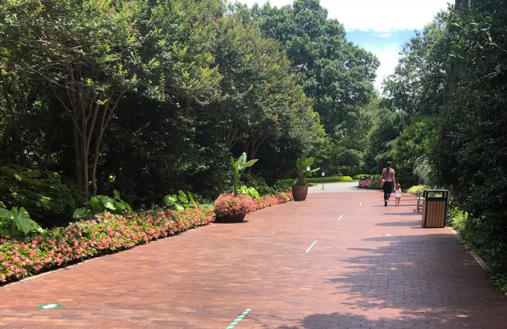 Newly laid out arrows and markers ensure visitors are heading in the right direction at the Dallas Arboretum.