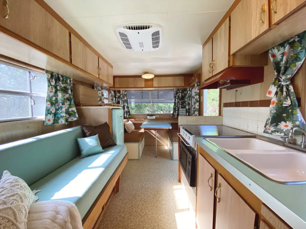 Each vintage trailers has been extensively renovated and uniquely decorated by Sarah. 