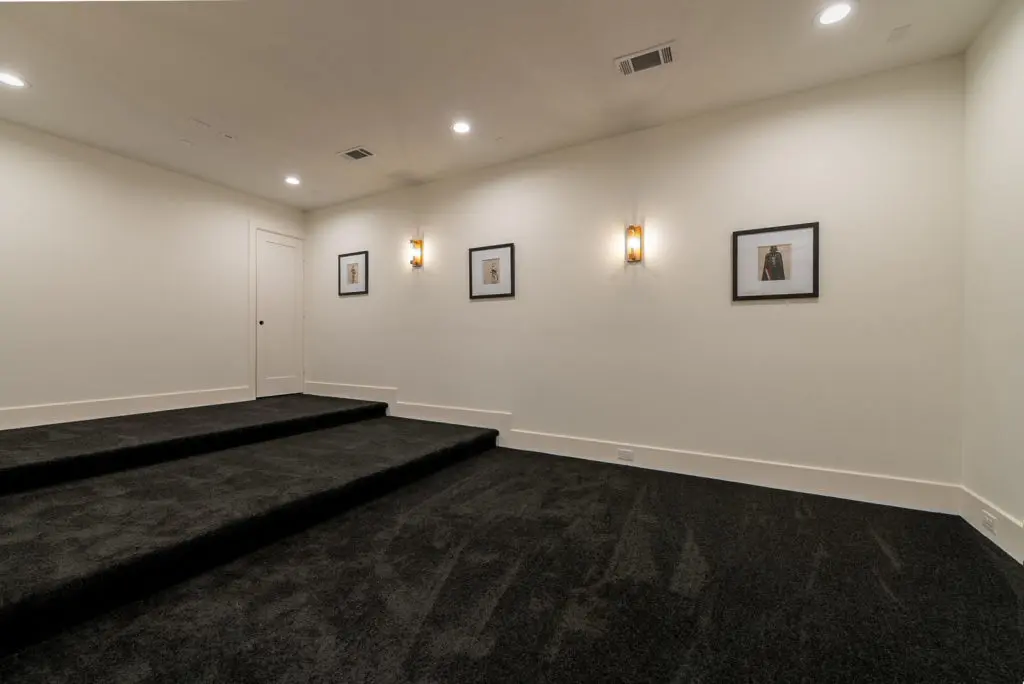 The pre-wired media room.