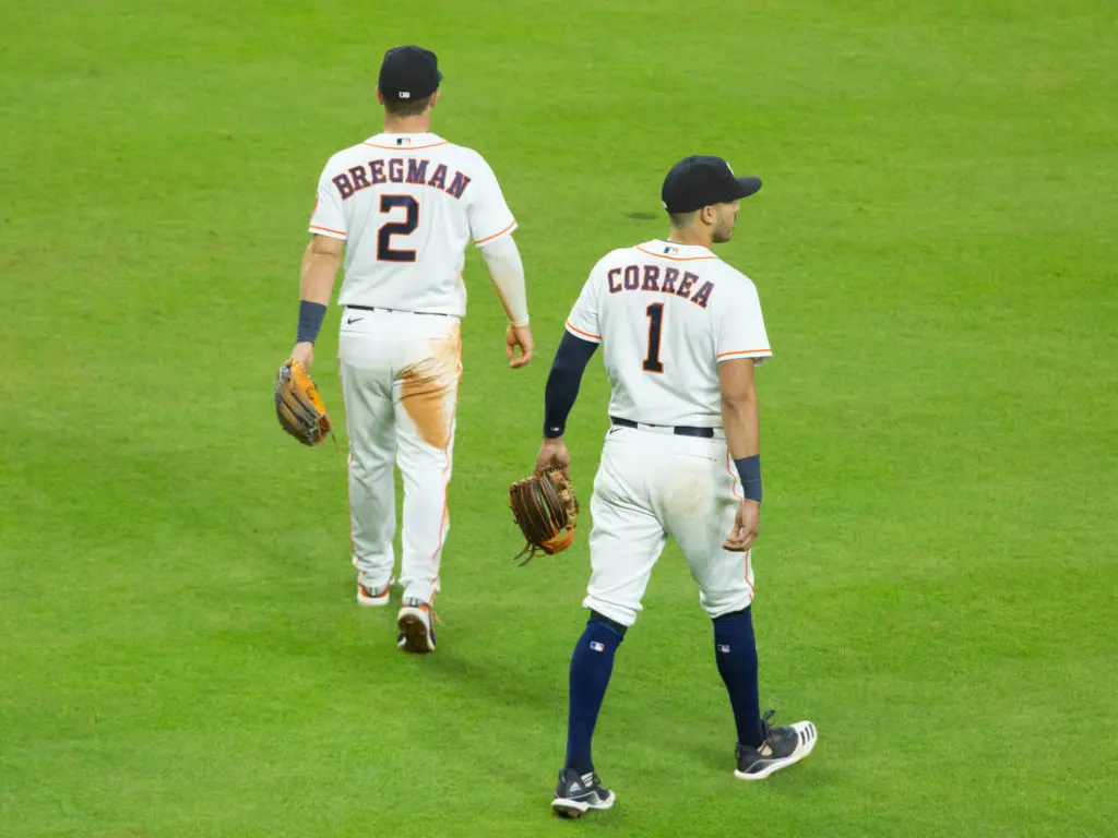 Alex Bregman and Carlos Correa found themselves in the spotlight again. (Photo by F. Carter Smith)