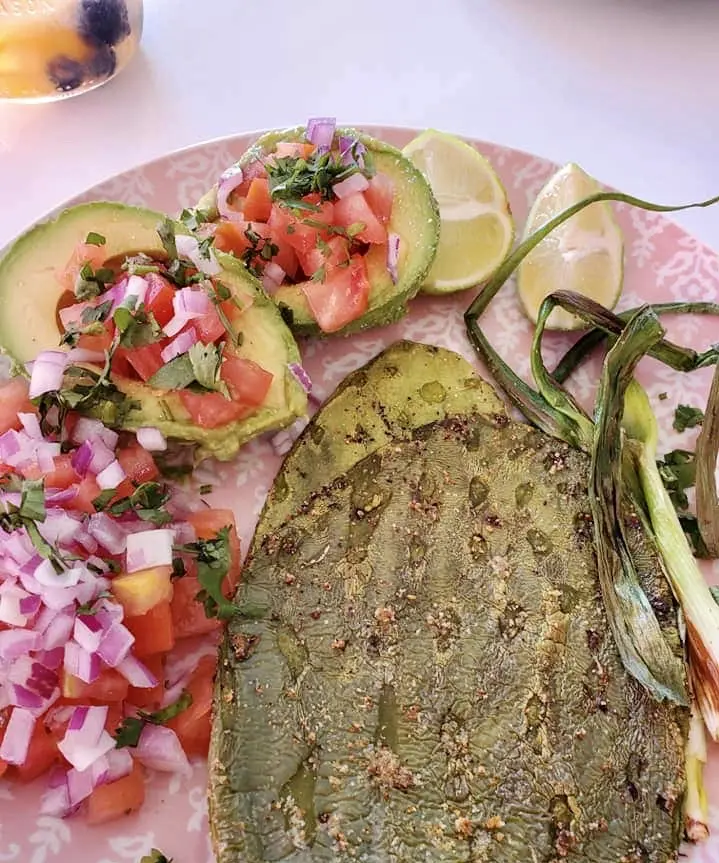 The nopales plate.