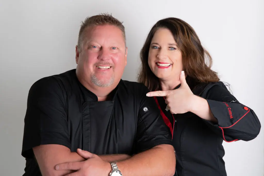 Chef's Deb Cantrell and Steve Mitchell. (Photo by Nancy Farrar).