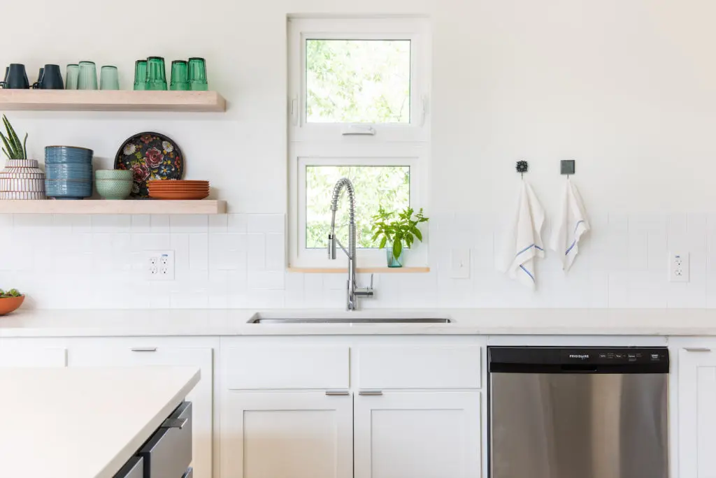 A clean-lined, compact kitchen in the Haciendas. 