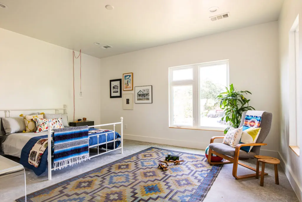 A sun soaked bedroom in the Haciendas. 