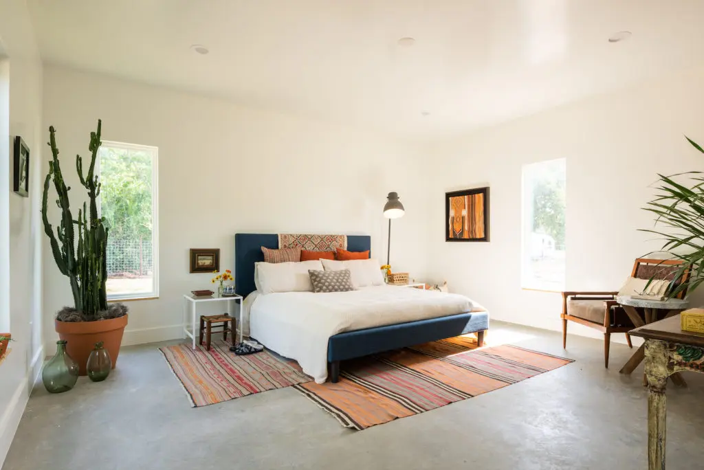 A sun soaked bedroom in the Haciendas. 