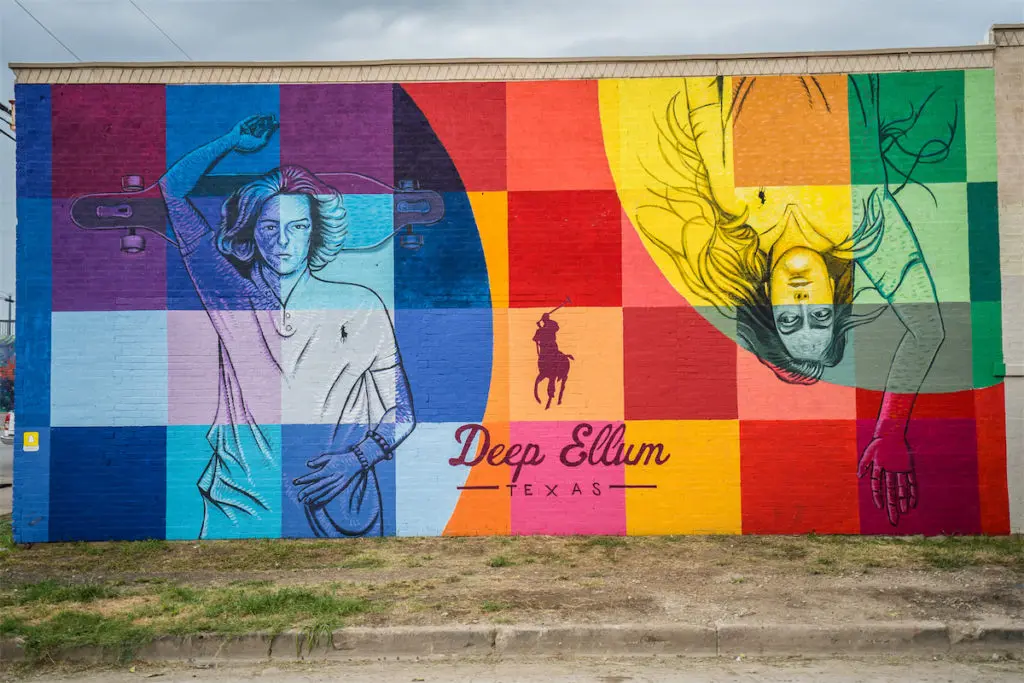 As part of Ralph Lauren Polo's public art initiative, Dallas artist Steve Hunter painted this mural in Deep Ellum. (Photo by Nika Kramer)