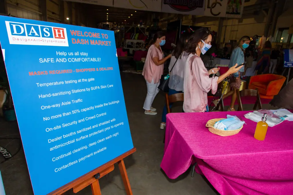Organizers of the DASH Summer Sale instituted strict health and sanitary policies.  (Photo by Gray Moore Photography)