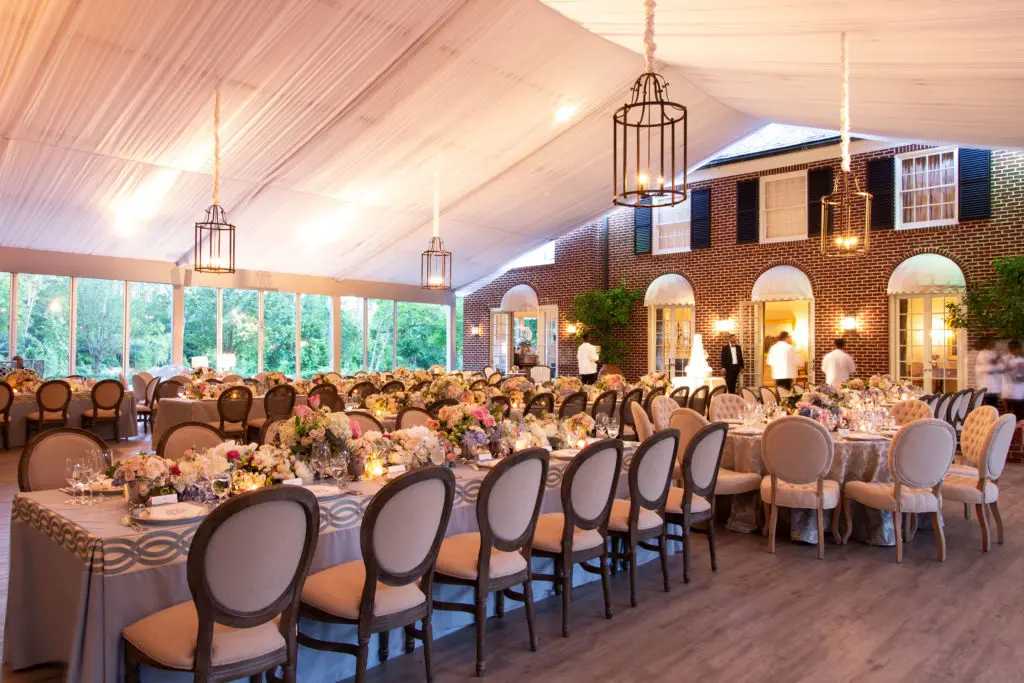 Before the pandemic, wedding guests were numerous and seating side-by-side was the norm. (Photo courtesy of The Events Company)
