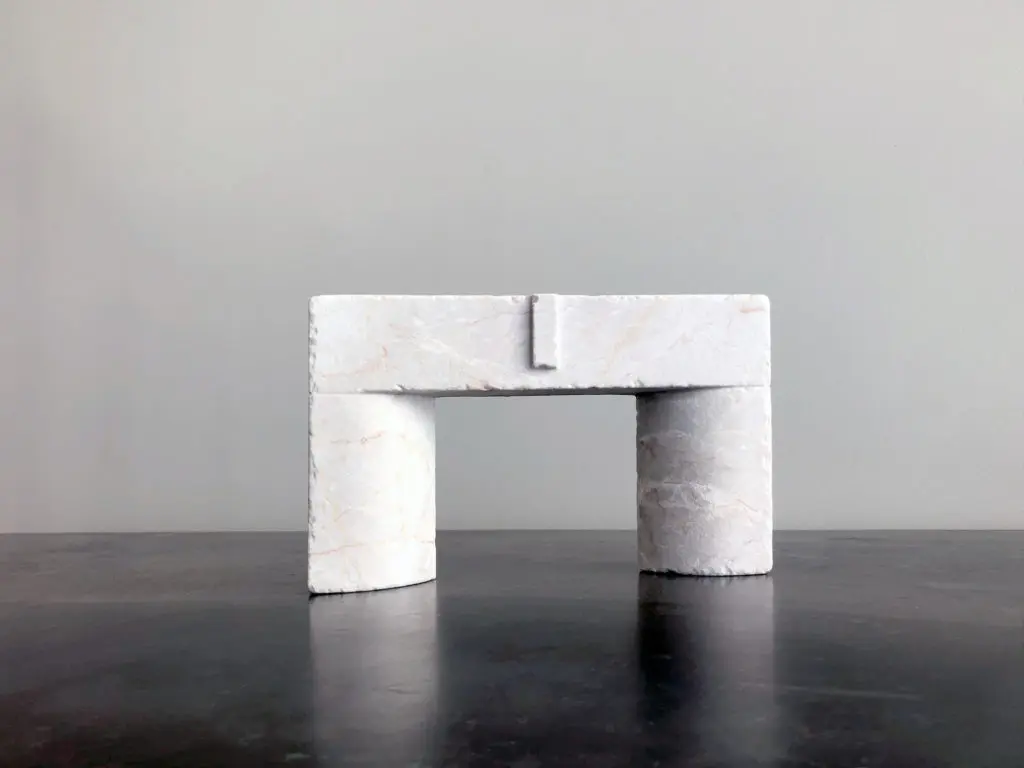 Laguna fireplace in cream limestone in a honed finish