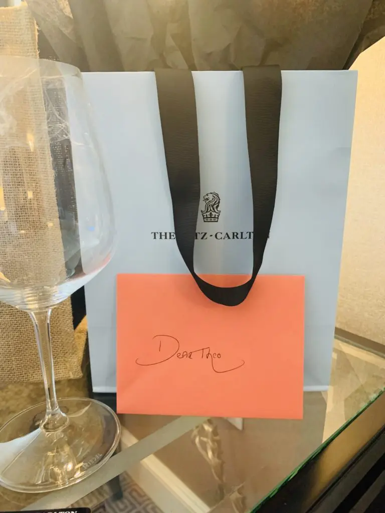 It's nice that four-legged guests receive some gifts as well as their two-legged dads.