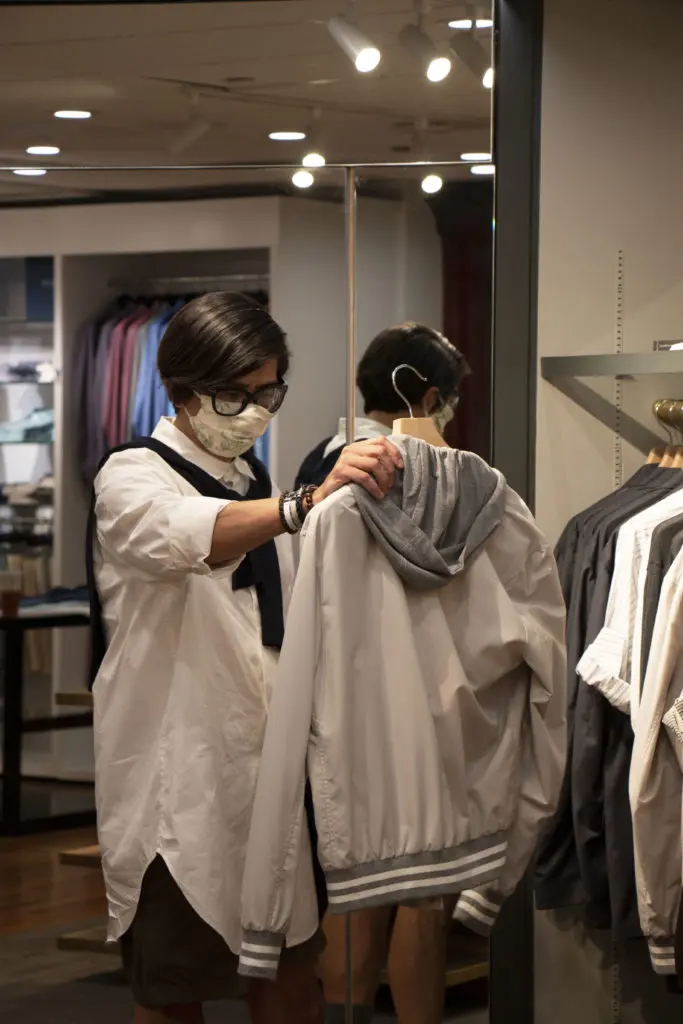 Perusing the Eleventy selections at the boutique within Stanley Korshak. (Photo by Zachary Trubenbach)