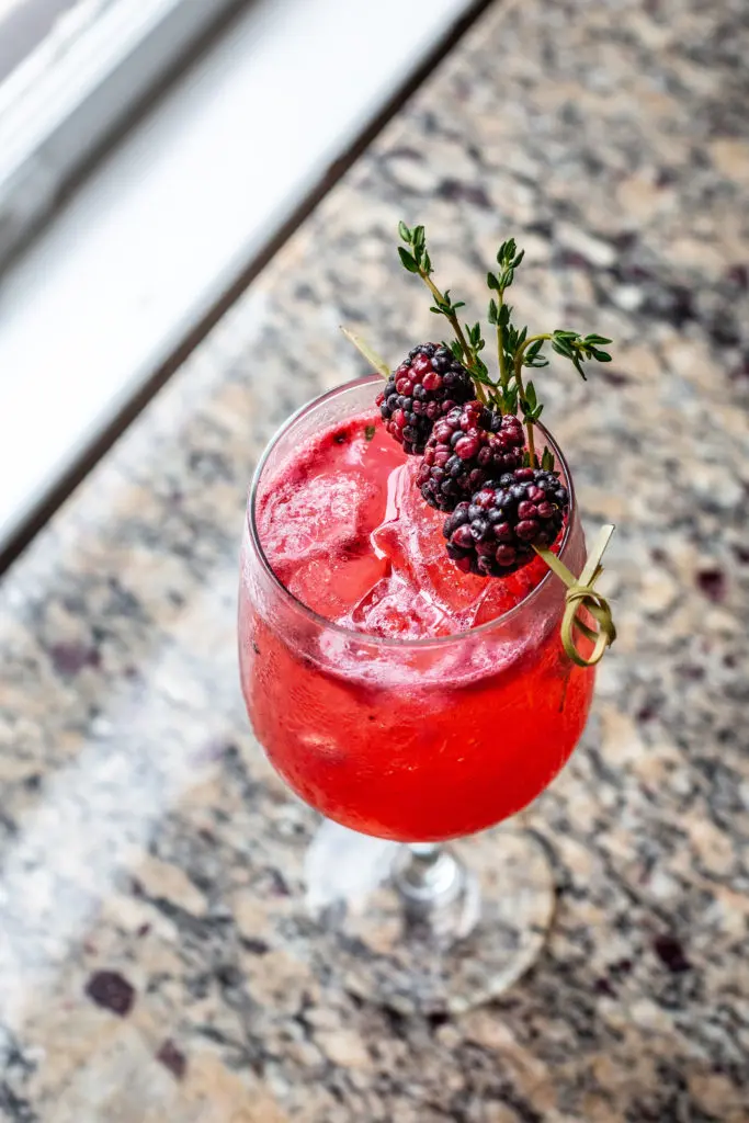 The Innovator is another of the glam cocktails served at Lucille's whether dining indoors or imbibing on the patio. (Photo by Jenn Duncan)