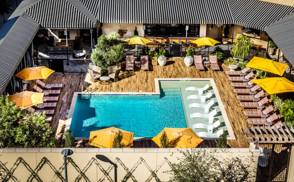 Poolside, known as the Beach Club,  at Hotel ZaZa Memorial City  (Hotel ZaZa photo)