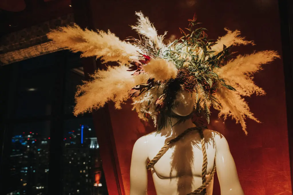 Stunning tableaux vivants replicated Magritte, Dalí, and de Chirico paintings. (Photo by Bowie Alexander)