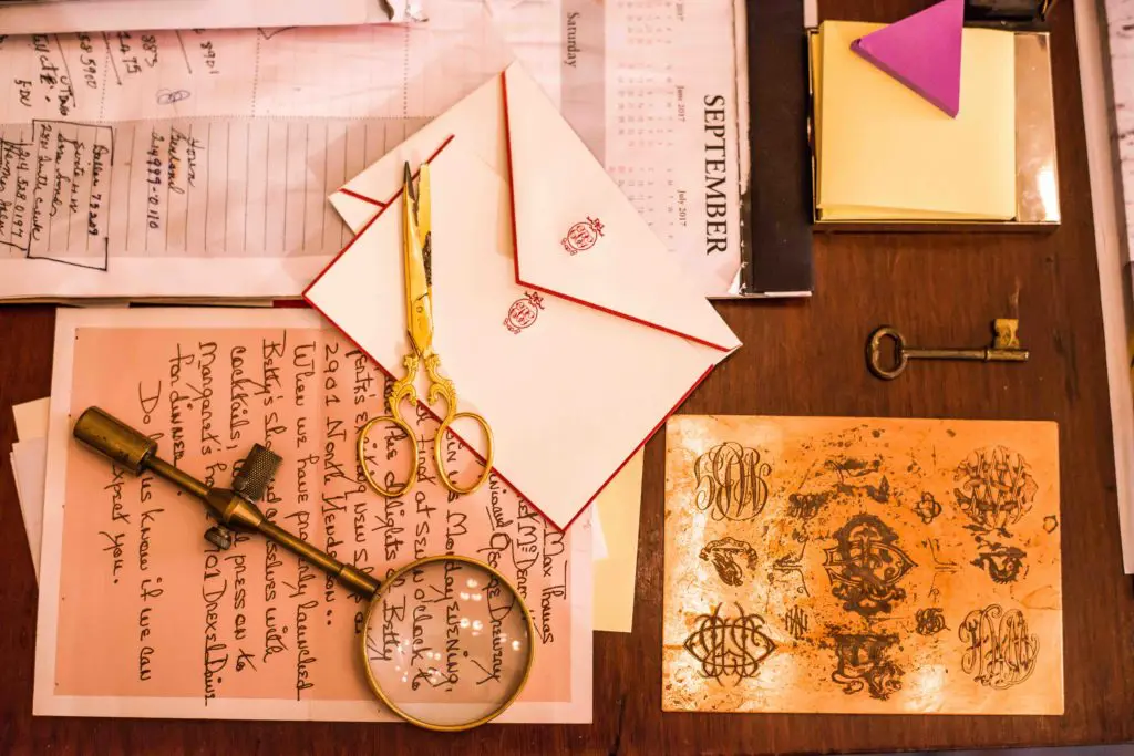Correspondence on Betty Gertz' desk.