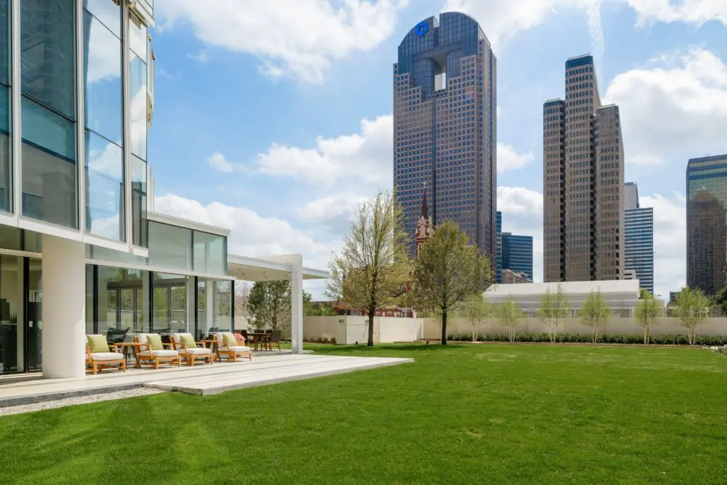 Museum Tower's great lawn.
