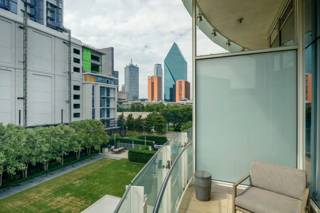 View of Museum Tower's private great lawn.