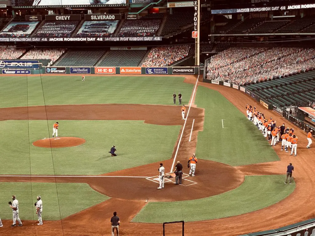 The Houston Astros walking off in protest of racial injustice and not playing a scheduled game created some powerful scenes. (Photo by F. Carter Smith)