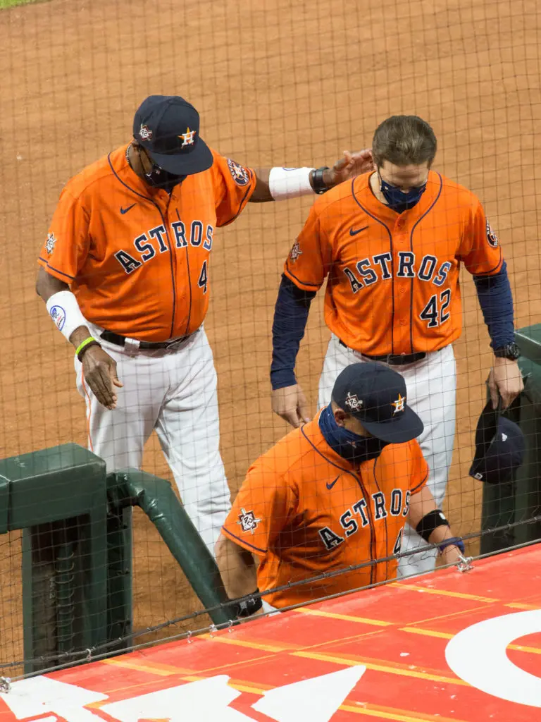 The Houston Astros walking off in protest of racial injustice and not playing a scheduled game created some powerful scenes. (Photo by F. Carter Smith)