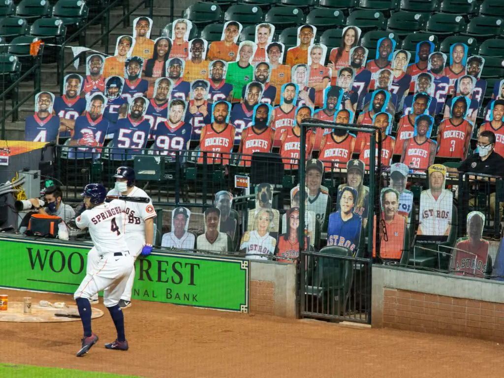 It is only cutouts for fans at Houston Astros games at Minute Maid these days. (Photo by F. Carter Smith)