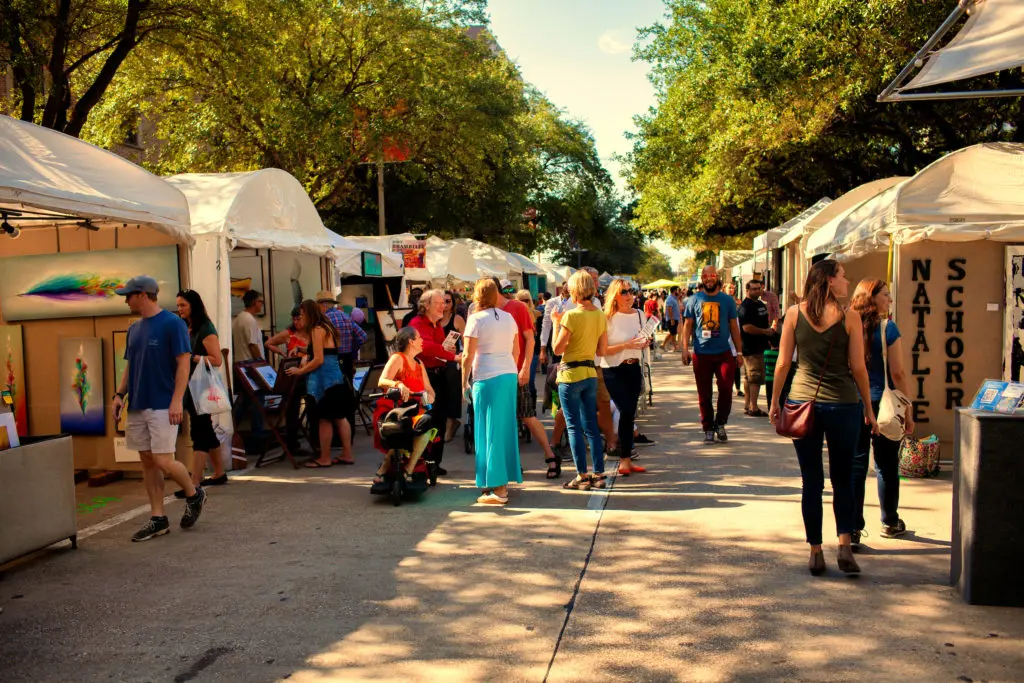 The Bayou City Art Festival Downtown features watercolor artist Gwendolyn Redfern on March 29 and 30. (Photo by Katya Horner)