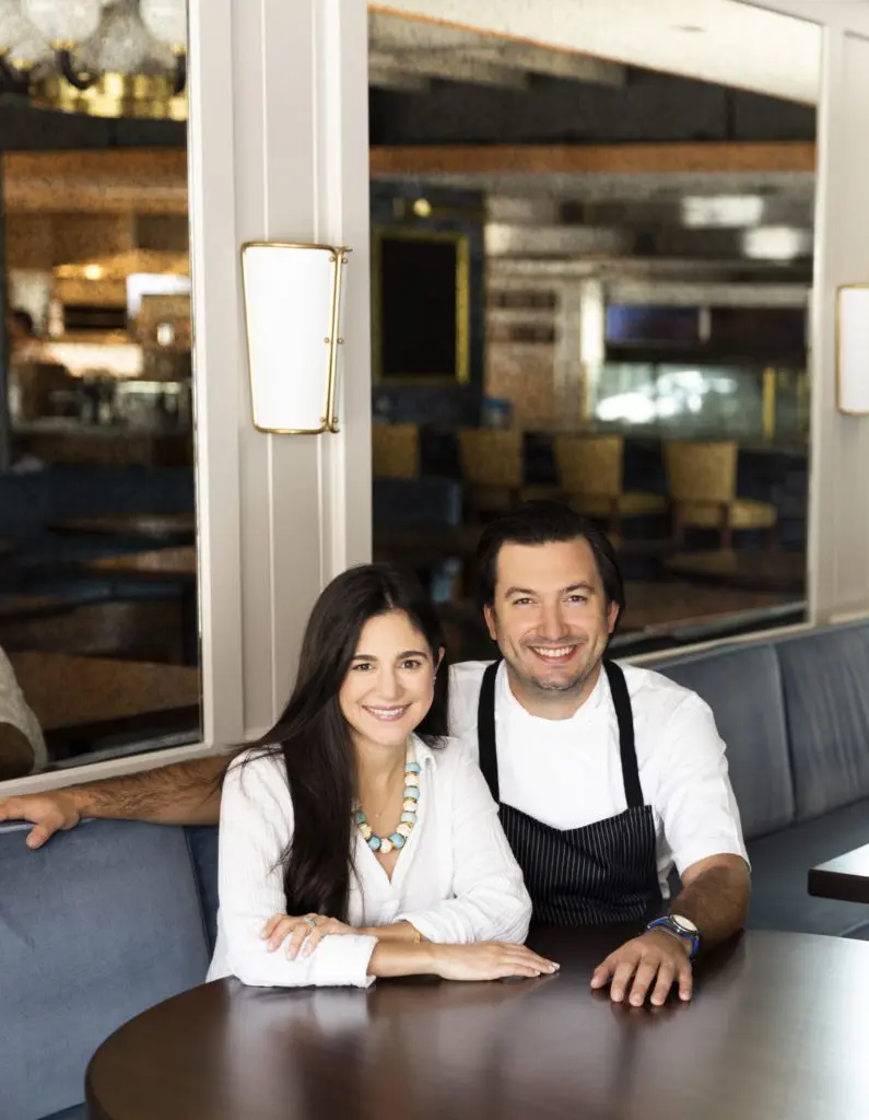 Chef Aaron and Victoria Bludorn  in their namesake restaurant that opens Friday. (Photography by Julie Soefer)