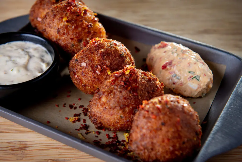 Elm & Good serves charcuterie and other farmhouse fare like hush puppies.