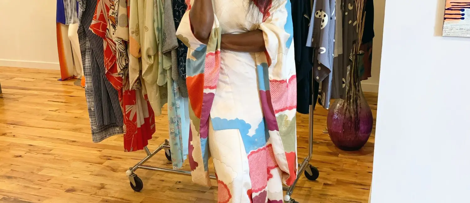 Kimono Zulu’s newest collection based on COVID-19 mask fashion is featured in The Pop-Up Co-Op’s fundraiser.