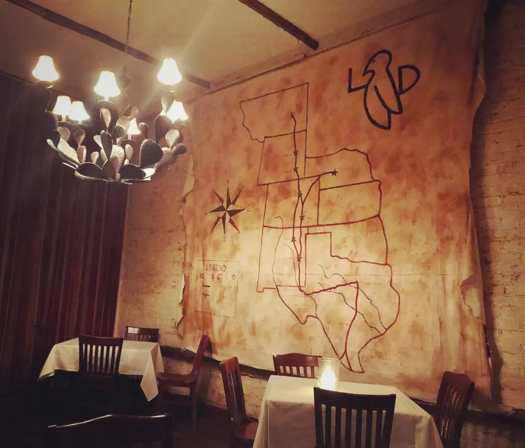 Inside the dining room at Fort Worth's Lonesome Dove Restaurant. Photo by Courtney Dabney