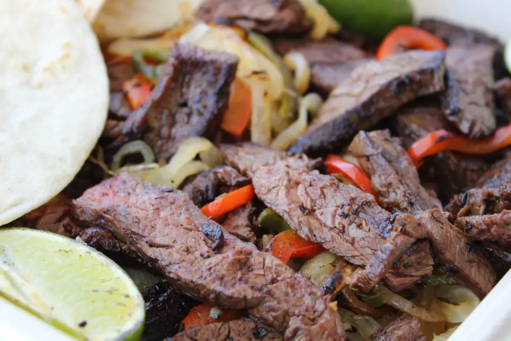 Beef fajita's from Love's new Burritos, Fajitas and Ritas concept. 