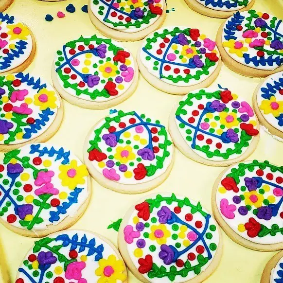Some of McKinley's dazzling sugar cookies. 