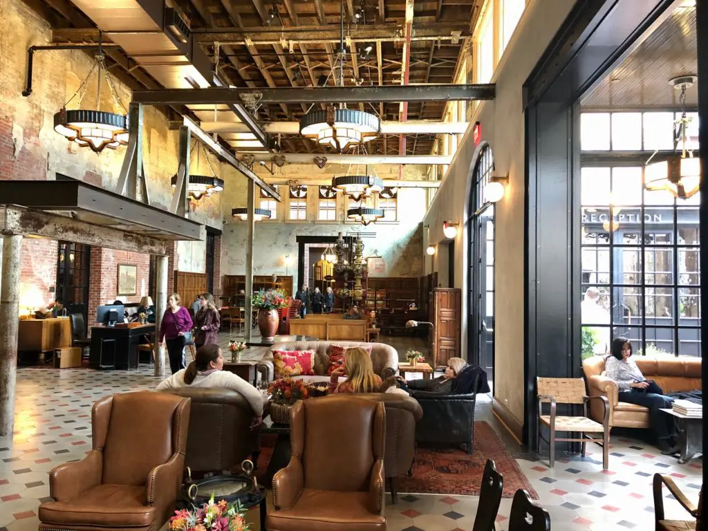 Lobby of Hotel Emma. Photo by Courtney Dabney.