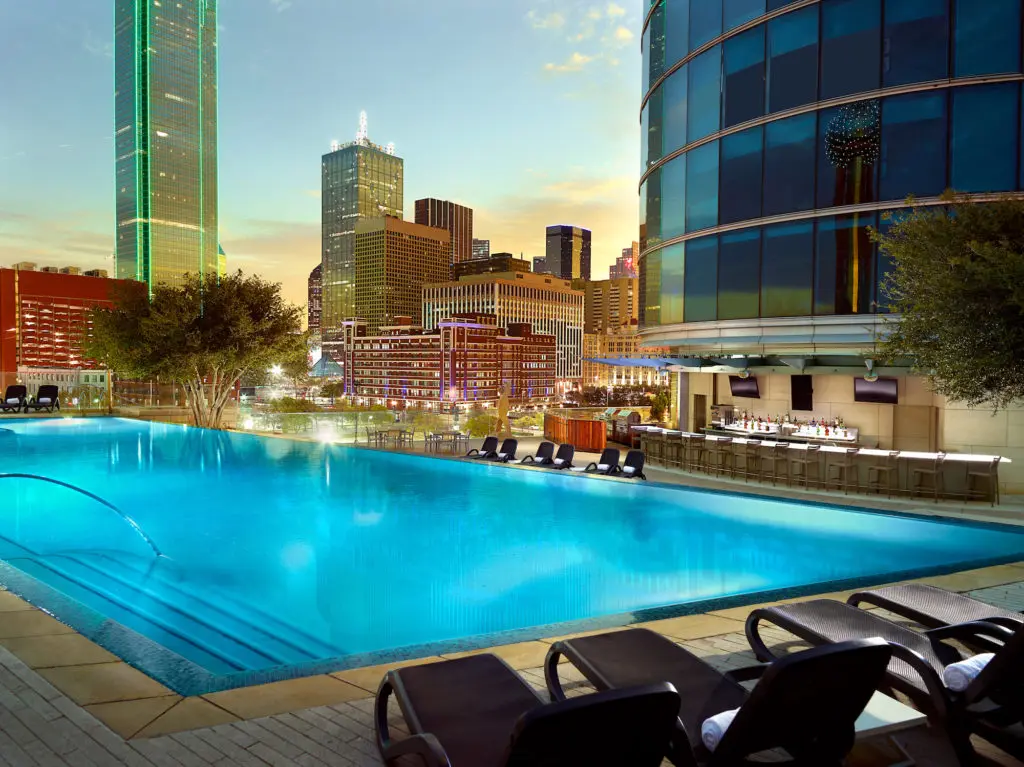 Uptown Terrace Infinity Pool at Omni Dallas Hotel.