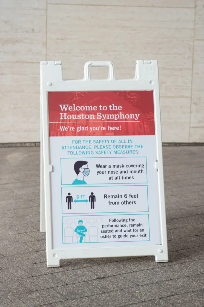 The Houston Symphony and Houston First have numerous health and safety precautions in place. (Photo by Wilson Parish)