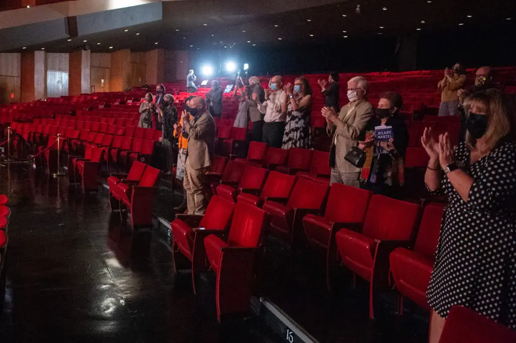 The audience is limited to major donors when the Houston Symphony performs its "Live From Jones Hall "program during COVID-19 (Photo by Wilson Parish)