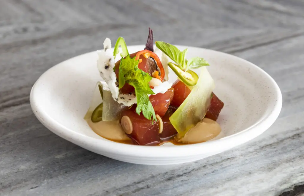 Raw Bar Tuna from Bludorn (Photo by Julie Soefer)