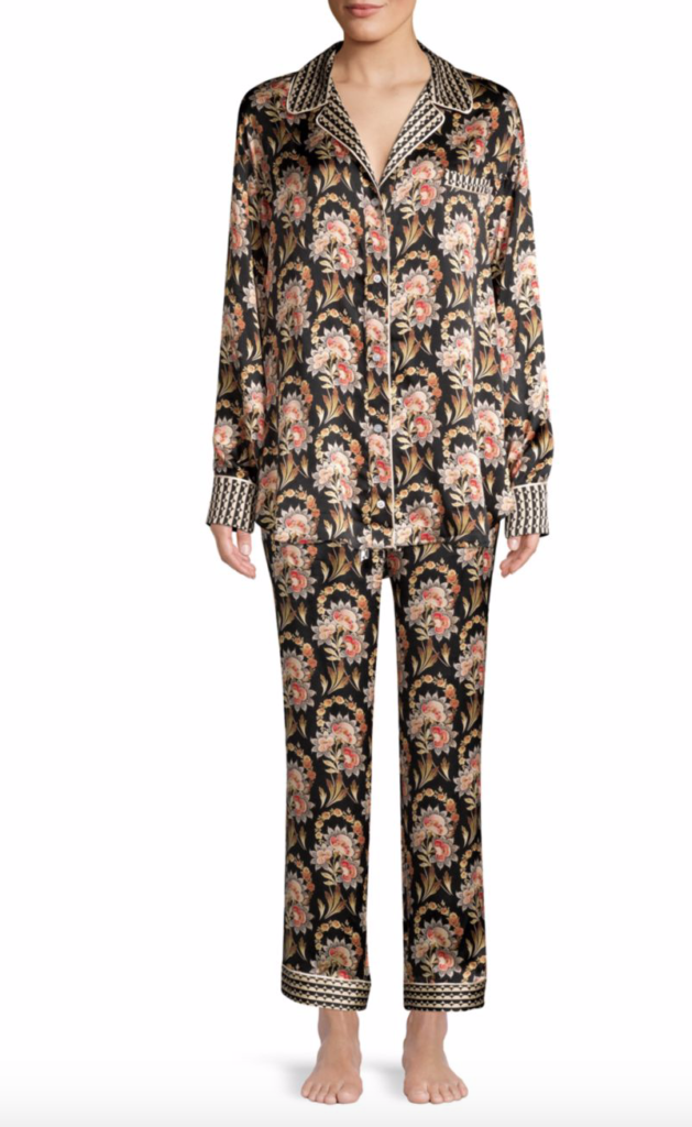 Oscar de la renta pajamas in silk, made in Italy, on sale at Saks for $479, from $1,100.